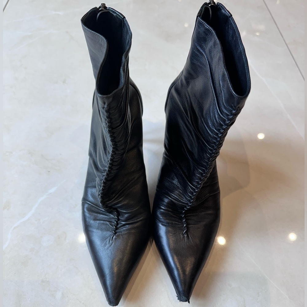 Alexandre Birman Black Leather Ankle Boots